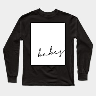 Babes, Woman, Girl, Lips print, Fashion art, Fashion print, Scandinavian art, Modern art, Wall art, Print, Minimalistic, Modern Long Sleeve T-Shirt